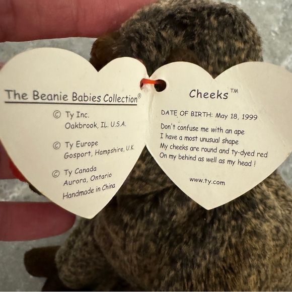 Rare ‘Cheeks’ TY  beanie babies. Retired vintage collectible from 1999. - Picture 3 of 9